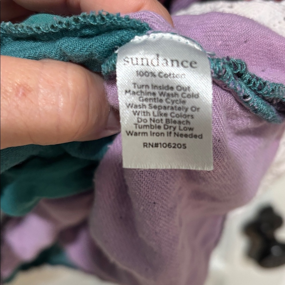 Sundance Plaid Patchwork Flannel Button Down Shir… - image 3